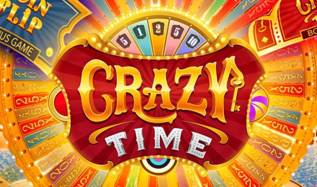 Crazy Time online game logo by Evolution on coolbetnorge.com