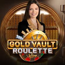 Gold Vault Roulette online game logo by Evolution on coolbetnorge.com